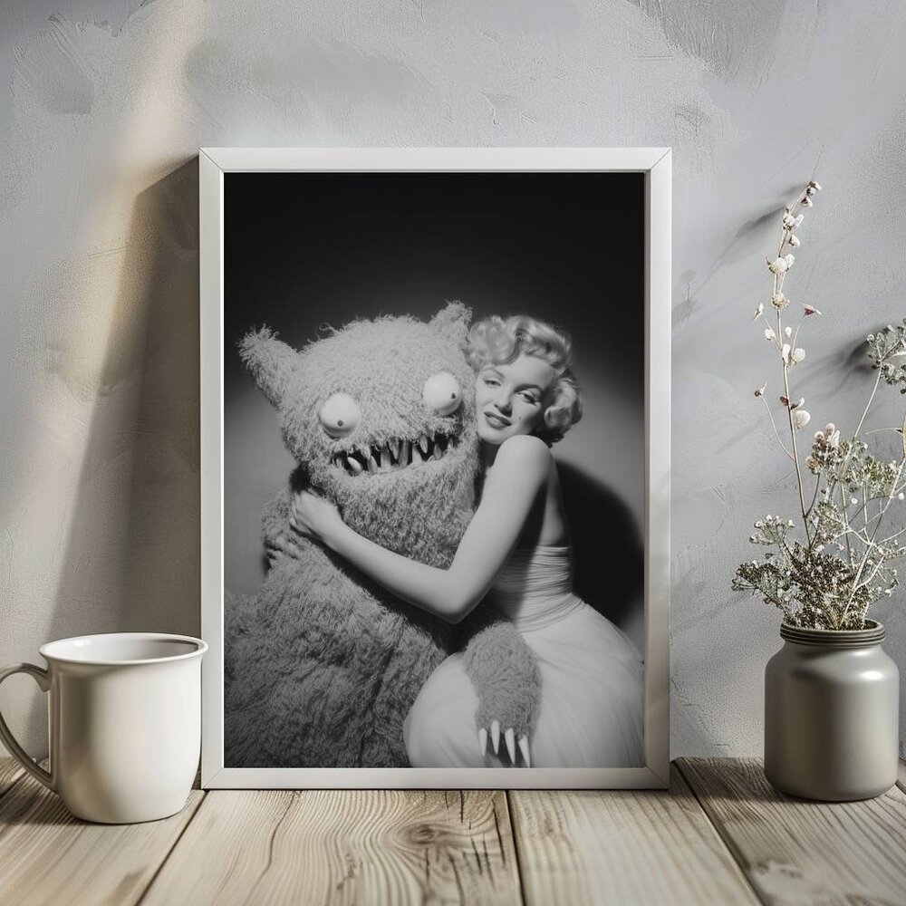 8x12 Marilyn Monroe Vintage Horror Glamour Print, Old Hollywood Starlet